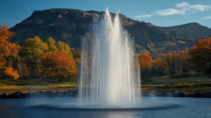 Fototapeta premium Geyser in Iceland.