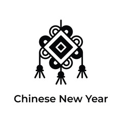 Be the owner of amazing icon of chinese knot in modern style, Chinese new year elements