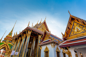 Naklejka premium Bangkok, Thailand. Emerald Buddha temple 