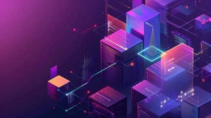 A 3D banner showcasing a dynamic code snippet transforming into a finished software product, symbolizing the software development process