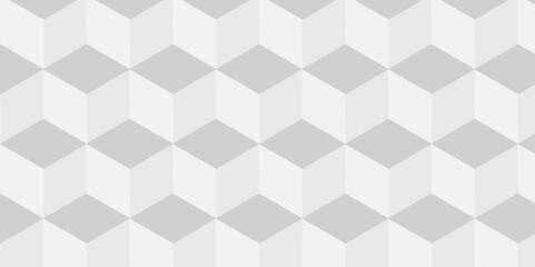 Minimal modern cubes geometric tile and mosaic wall grid backdrop hexagon technology wallpaper background. White and gray geometric block cube structure backdrop grid triangle texture vintage design