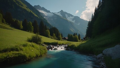 Naklejka na ściany i meble The beauty of nature in Switzerland