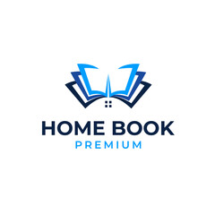 Fototapeta premium Home Book Logo Design Concept Vector Illustration