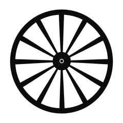 fortune wheel black silhouette, Wheel of fortune black icon symbol. - obrazy, fototapety, plakaty