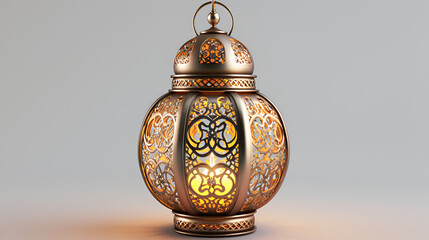 Ornate Traditional Arabic Lantern, generative ai