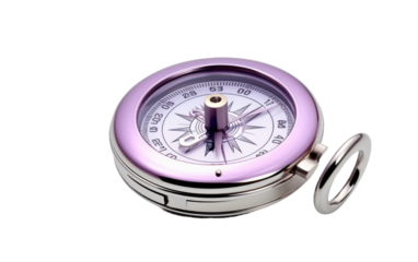 Purple Compass. A purple compass resting. on White or PNG Transparent Background.