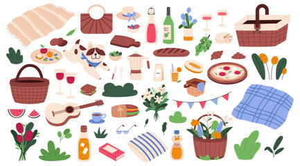 Picnic in park set