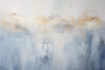 Contemporary Abstract Painting: Blue Gray and White Art