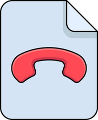 illustration of a database file symbol icon, telephone contact records that are rejected by the system