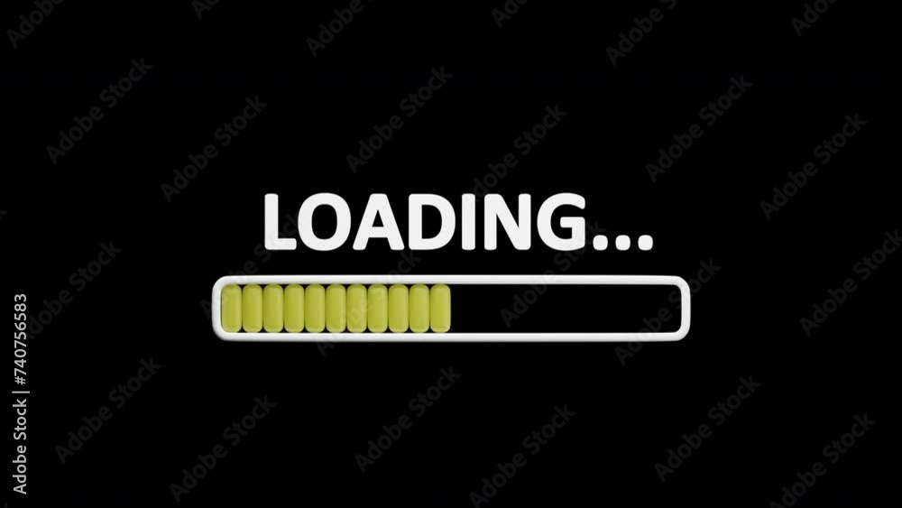 Poster 3d animation of loading to complete | alpha channel