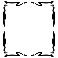 black frame border isolated on white background