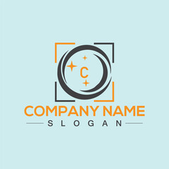 Creative letter C unique logo design vector and Illustration