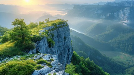 Amazing scenic landscapes, Amazing view of mountain lakes in Albanian Alps.