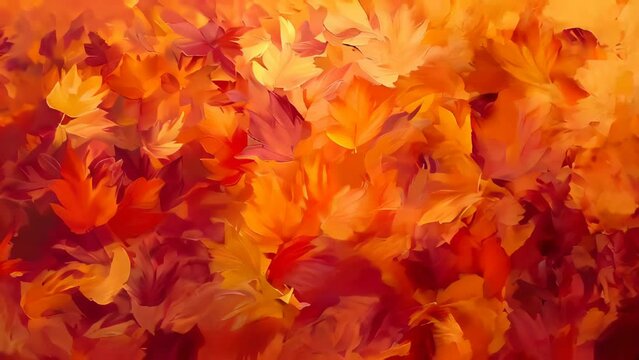 Autumn background with bright colorful leaves. Vector illustration for your design