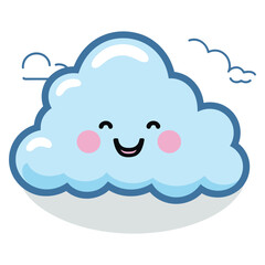 Cartoon cloud vector illustration.

