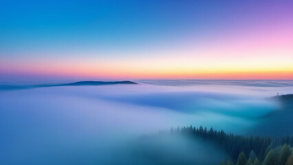 Fototapeta premium sunset clouds. the view from the height. above the clouds. view from the plane. purple yellow clouds