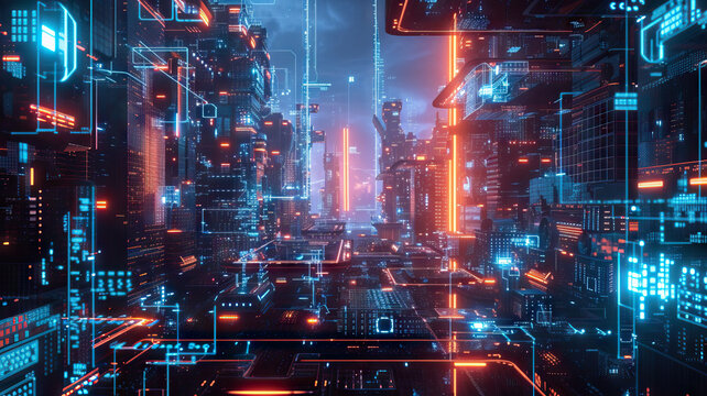 Smart Factory Concept: A smart factory integrating IoT devices, data analytics, and automation for optimized production processes