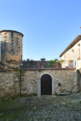 The facade of a small house in Perdifumo, a village in Campania in Italy.