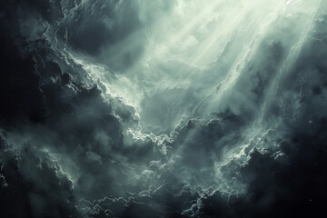 Stormy Sky Background, Ominous Cloudscape Texture