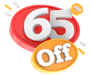 65 percent discount Red With Yellow 3d render