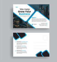 Modern and simple  postcard template.