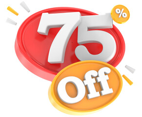 75 percent discount Red With Yellow 3d render