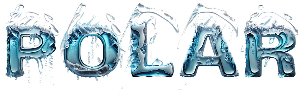 polar text, wording message, fantasy fonts