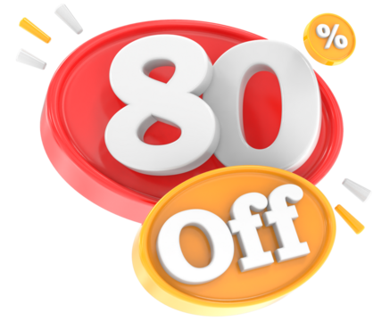 80 percent discount Red With Yellow 3d render