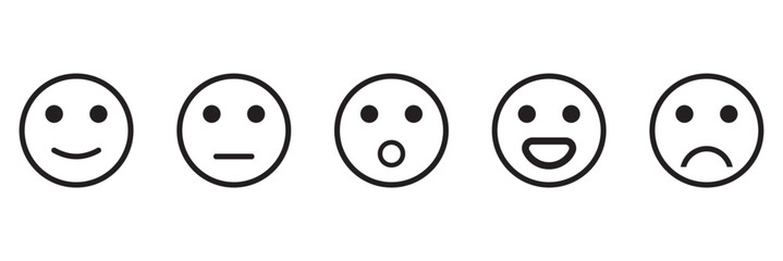 Emoji Icon Set. Emoticons. Smile faces collection. Emotions. Funny Cartoon. Hand Gestures. Social Media. Smiling, Happy, Crying, Sad, Angry, Joyful facial expressions.