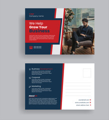 Modern and creative  business postcard editable template design.