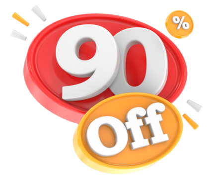 90 percent discount Red With Yellow 3d render