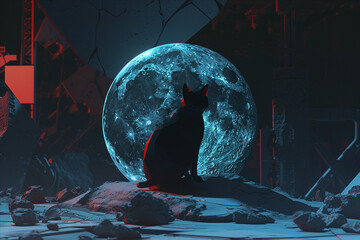 Cyberpunk Moon Cat
