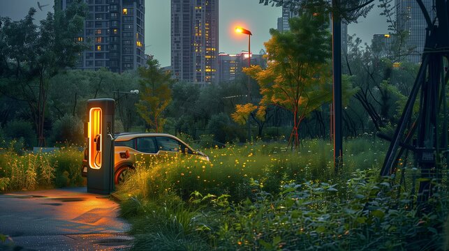 Eco-Urban Harmony: Charging Stations as Green Urban Oasis