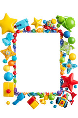 Obraz premium Toys Kid Border Frame PNG Transparent Background