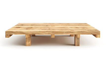 wooden table isolated