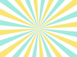 Sun, rays background template, sunbeam, white, turquoise and yellow tones