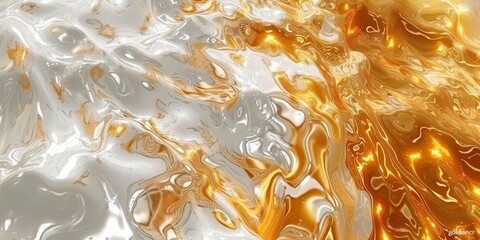 Abstract background of melted metallic gold.