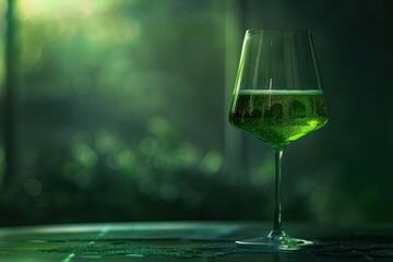 Magic green ale or beer for Saint Patrick's Day. Generative AI