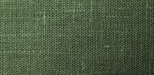 Texture of green fabric as background, top view