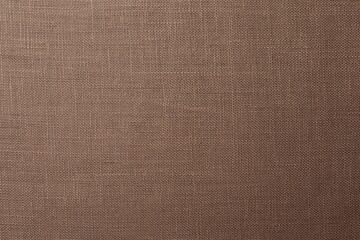Fototapeta na wymiar Texture of brown fabric as background, top view