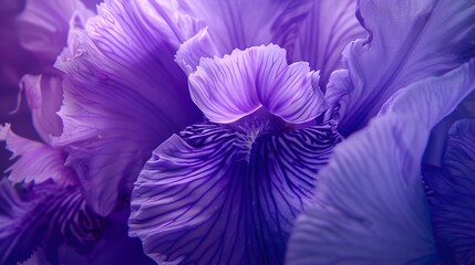 Blooming Exotic flower, Macro photo. Floral background in violet purple tones with soft selective focus. Image for cards, invitations, banners. 