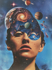 Cosmic imagery collage art