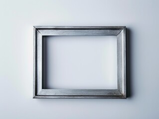 Minimalist Steel Picture Frame with White Background