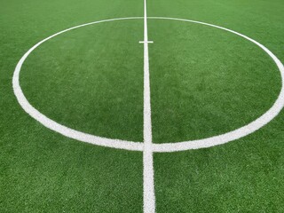 kick-off circle on sports field