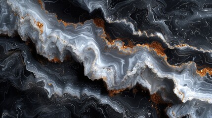 Fototapeta premium Close-up of a Black and White Marble