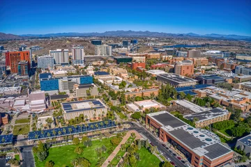 Kissenbezug Aerial View of a large Public University in the Phoenix Suburb of Tempe, Arizona © Jacob