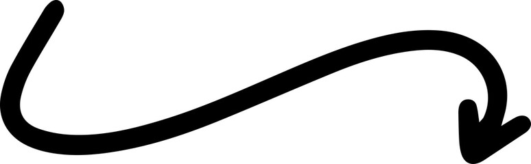 Set of arrows hand drawn. Sketch doodle style