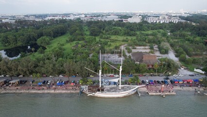 Fototapeta na wymiar Klang, Malaysia - February 11 2024: The Container Ports of Klang