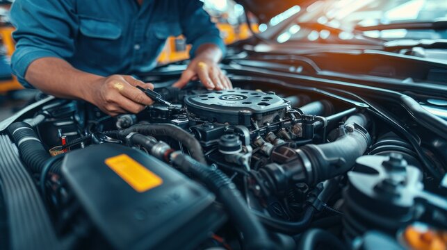 Hand changing vehicle's ignition coil in engine bay