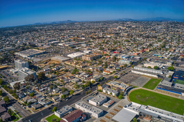Aerial View of the Bay Area City of National City, California